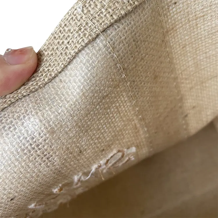 ถุงผ้าลินินปอกระเจาผ้าใบกันน้ำขนาดใหญ่พร้อมโลโก้ออกแบบได้ตามต้องการ