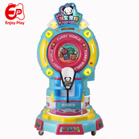 Machine de jeu d'arcade à monnayeur pour enfants avec éclairage LED coloré, rotation à 360 degrés et support en tube d'acier