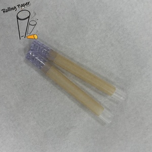 Wholesale inventory 10 * 30MM <b>white</b> glass mouth smoking <b>roll</b> <b>paper</b> customized spiral glass mouth cigarette <b>paper</b> tube - Product Image 1