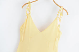 KAR & OT ZA <span class=keywords><strong>Robe</strong></span> à bretelles fines et ajustables pour femmes, avec nœud décoratif en couches, col en V, été 2025, 5039212 - Product Image 3