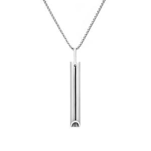 Herramienta de trabajo de respiración de acero inoxidable personalizada, alivio calmante, meditación, estrés, ansiedad, alivio, silbato de respiración consciente, collar - Product Image 3