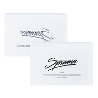 Mini-sachets horizontaux refermables à fermeture éclair, imprimés sur mesure, en PE dépoli, avec fermeture auto-adhésive, pour emballage de bijoux