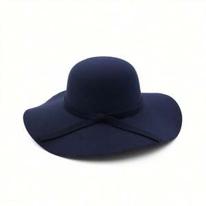 Sombreros Fedora de Fieltro de Lana de Ala Ancha de Color Sólido Baratos para Mujer, Estilo Casual de Invierno - Product Image 3