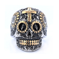 Viking Crâne Anneau En Acier Inoxydable Pirate Bijoux pour Hommes Mythologie Nordique Inspiré En Acier Inoxydable Bande En Gros Gothique Anneau