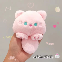 Nouveau Porte-clés TikTok BIBI Cat Planet Bestie, Petit Pendentif de Sac en Peluche pour Deux Personnes, en Tissu Polyester Coton et Coton PP