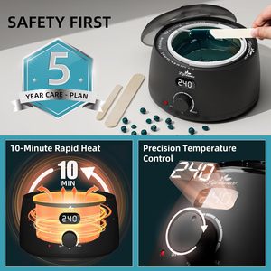 Chauffe-cire professionnel Lifestance pour épilation à la cire dure – Appareil de fusion de cire chaude pour le corps entier, les jambes et le visage - Product Image 2