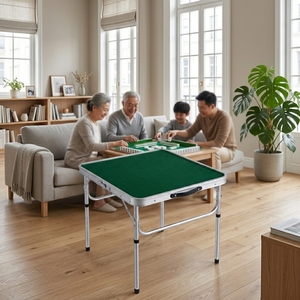 Lightweight Aluminum Alloy <strong>Folding</strong> Mahjong <strong>Table</strong> Modern Design Portable Outdoor Dining <strong>Card</strong> Game <strong>Table</strong> for Family Kids - Product Image 2