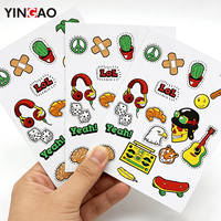 Pegatinas personalizadas troqueladas de dibujos animados, grafiti, vinilo impermeable, impresión de pegatinas decorativas para niños, pegatinas adhesivas personalizadas en hoja yingao