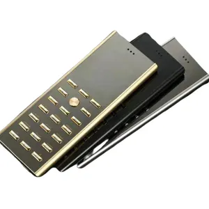 Teléfono Móvil V01 con cuerpo metálico de lujo, mini tarjeta sim dual, 2G, GSM, para personas mayores, Delgado