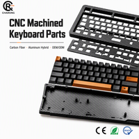 Kit de Teclado Mecánico de Fibra de Carbono 3K Twill, Carcasa Mecanizada por CNC, Montaje con Junta Thocky, para Entusiastas del DIY