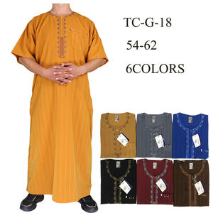 Vente directe d'usine de thobe <span class=keywords><strong>pour</strong></span> hommes de style marocain de haute qualité <span class=keywords><strong>pour</strong></span> la prière - Product Image 6