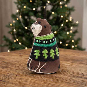 Adornos de Navidad de Primera Calidad con Forma de Oso, Bordados con Cuentas y Pedrería, para Colgar en el Árbol, Venta al por Mayor de Fábrica - Product Image 2