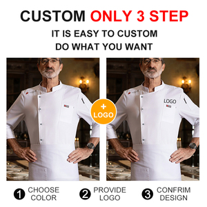 Veste de style ouvrier de cuisines de cantine de personnel de mode en gros uniforme de chef de service alimentaire uniforme de chef de cuisine d'hôtel - Product Image 3