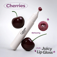 Gloss à lèvres hydratant longue tenue effet rosée, teinte pigmentée, brillant et repulpant, avec applicateur souple à bille roulante OEM