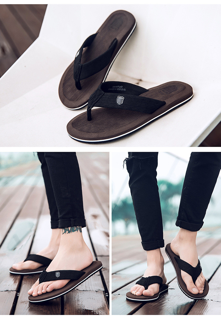 EVA Upper Slippers Flip Flops for Men Beach Summer Sandals Custom Logo Slides Slippers