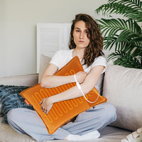 Oreiller doux chauffant Chargement USB Coussin de dos chaud avec réglage de la température Soulagement de la douleur dorsale Coussin de chaleur électrique