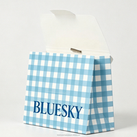 Sacs en carton robustes avec poignée en ruban, sacs cadeaux à soufflet pliable, sacs de courses autoportants, écologiques, logo personnalisé