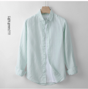 QFZ2668 -เสื้อเชิ้ตลำลองแขนยาวสำหรับผู้ชาย - Product Image 2