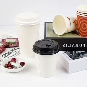 High Quality Disposable Single Wall Coffee Cups with <b>PS</b> Lids - Product Image 3