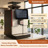 Cafetera Automática Profesional con Pantalla Táctil Inteligente y Función de Verter para Uso Comercial en Hoteles y Cafeterías
