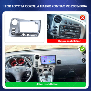 Marco de salpicadero para instalación de radio de coche Android, venta al por mayor de fábrica, para Toyota <span class=keywords><strong>Corolla</strong></span> Matrix 2003-2004, marco de pantalla de 9 pulgadas para reproductor de radio de coche - Product Image 2