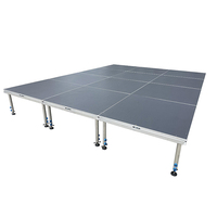 Plateforme de Scène Modulaire Portable en Aluminium 4x4ft 4x8ft avec Plateau en Contreplaqué, Installation Rapide pour Location d'Événements et Concerts