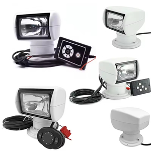 2V 100W 2500LM 360 °   Projecteur de recherche marin portable à halogène avec télécommande rotative, projecteur de bateau IP67 - Product Image 2