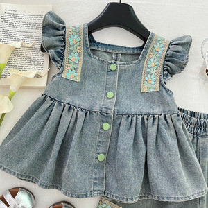 Nuovi Shorts in Denim Morbido di Cotone con Fiocco per Bambine Estate 2026 - Stile Carino e Alla Moda - Product Image 3