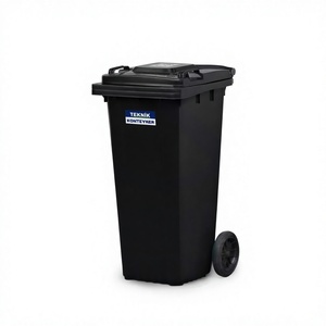 ถังขยะแบบตั้งพื้น Teknik Konteyner 120 ลิตร ผลิตจากพลาสติก HDPE ย่อยสลายได้ ปลอดสาร BPA เป็นมิตรกับสิ่งแวดล้อม เหมาะสำหรับใช้งานกลางแจ้งในพื้นที่สาธารณะ แบบเหนี่ยวนำ - Product Image 1