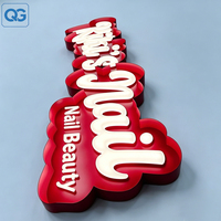 Enseigne LED 3D OEM ODM, boîte lumineuse personnalisée, enseigne LED de forme originale, affichage graphique, enseigne pour restaurant de restauration rapide, panneau publicitaire, logo
