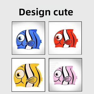 <span class=keywords><strong>Gorro</strong></span> de Natación de Silicona para Niños 369 con Adorable Estampado de Pez Dorado, Impermeable y Sin Presión para un Nado Cómodo - Product Image 5