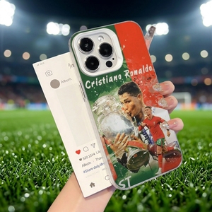 Cover per <span class=keywords><strong>iPhone</strong></span> con Stampa Artistica di Calciatori in Acquerello Rosso e Verde, Custodia Antiurto per <span class=keywords><strong>iPhone</strong></span> 16/15Pro Max - Product Image 1