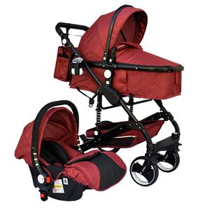 Poussette pour bébé 3 en 1 Landau de luxe pour nouveau-né Landau avec siège <span class=keywords><strong>auto</strong></span> Chariot paysage haut Voiture 360 Rotation bébé Poussette Shell - Product Image 5