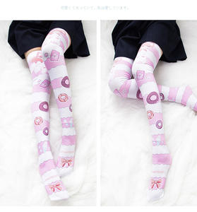 ถุงเท้ายาวเหนือเข่าพิมพ์ลายอะนิเมะแฟชั่นสำหรับผู้หญิงถุงเท้ายาวเหนือเข่าพิมพ์ลายดิจิตอล - Product Image 3