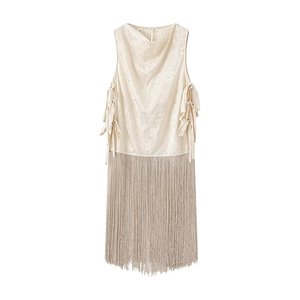 Vêtements pour femmes MYST&ZA – Nouvelle collection été 2026 : <span class=keywords><strong>Gilet</strong></span> <span class=keywords><strong>sans</strong></span> manches en <span class=keywords><strong>crochet</strong></span> à franges, style européen et américain, tendance et polyvalent - Product Image 1