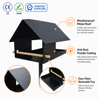 Mangeoire à oiseaux JH-Mech avec support, base stable, OEM ODM, personnalisable, pour extérieur, jardin, cour, système de poteaux en métal pour mangeoire à oiseaux
