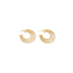 Aros de Acero Inoxidable con Baño de Oro PVD, Joyería de Moda Sostenible y Resistente - Product Image 2