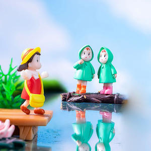 La figura di azione della bambina 3D può regalo giocattolo in miniatura ornamento artigianale in plastica figurine torta decorazione per auto decorazioni portachiavi - Product Image 3