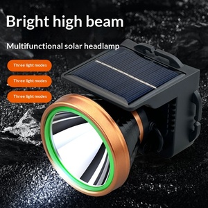 Lampe frontale <span class=keywords><strong>LED</strong></span> super puissante et très lumineuse, certifiée IP54, alimentée par batterie lithium-ion et énergie <span class=keywords><strong>solaire</strong></span>, longue autonomie, pour camping, pêche et activités de plein air - Product Image 5