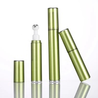 Flacon AS Airless de 5ml, 10ml, 15ml avec masseur à 3 billes métalliques pour crème pour les yeux/rouleau en plastique, emballage cosmétique