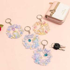 พวงกุญแจอะคริลิคสำหรับกุญแจบ้าน พวงกุญแจหนังลายการ์ตูน - Product Image 1