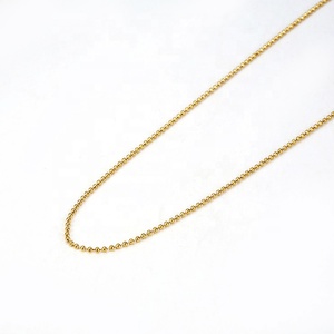 Collar de Cadena Chapado en Oro de Acero Inoxidable para Niñas, Gargantilla de Bolas para Niñas, Collar de Eslabones para Mujeres - Product Image 5