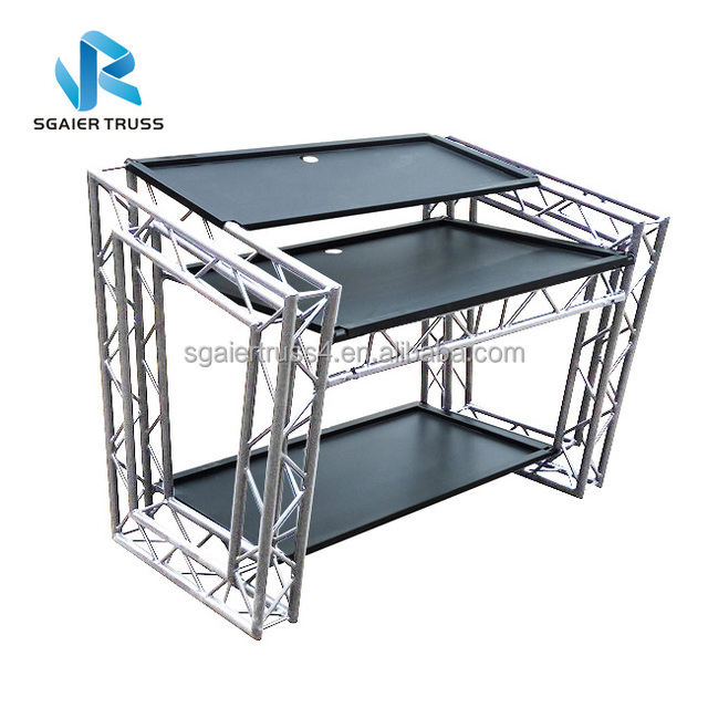 LED Lighting Aluminum DJ Booth, Folding DJ Desk, Portable DJ Equipment for Sale