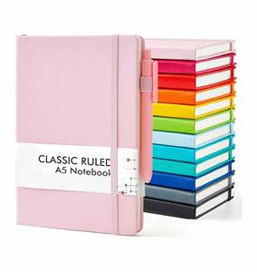 A6 A5 Leather <b>Mini</b> Hard Cover Diary Book <b>Notebook</b> with Pen Holder 100 Sheets - Product Image 1