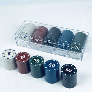 Chevalier chanceux de qualité supérieure en céramique personnalisée vente en gros 100 comprimés jeton de poker pour jetons de mélamine en céramique - Product Image 1