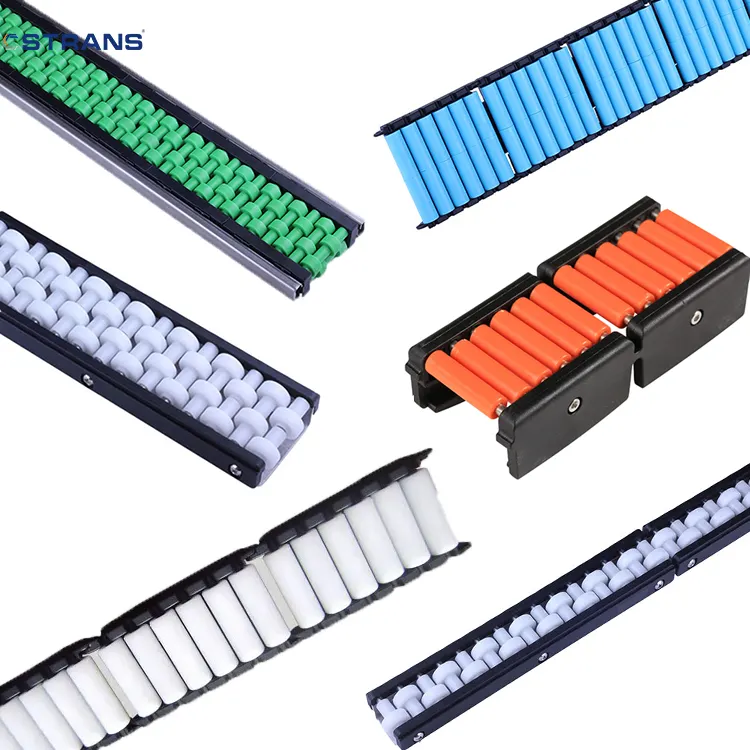 ตัวนำลูกกลิ้งลำเลียงพลาสติกรัศมีสำหรับชิ้นส่วนลำเลียง2023โรงงาน
