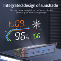 M30 OBD2 GPS HUD Tachometer |   Windschutzscheiben-Head-Up-Display, DTC-Code-Löschung, Geschwindigkeitskamera-Warnung, Universeller 12V Auto-LKW-Projektor
