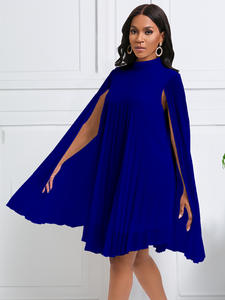S-3XL Damenmode für den Export: Neuer Eleganter Vintage-<span class=keywords><strong>Chiffon</strong></span>-Pullover mit Fledermausärmeln und Überwurf-Design, Plus-Size-Kleid - Product Image 6