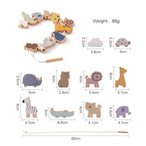 Juguete Montessori de Enhebrar Animales para Niños: Bloques de Clasificación y Apilamiento para la Concentración y la Coordinación Mano-Ojo - Product Image 4