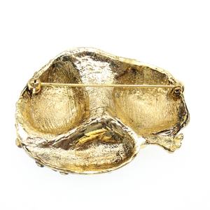 ในสต็อก 52 มม.ผู้หญิงคริสตัลฟ็อกซ์รูปร่างเข็มกลัดทองชุบสัตว์เข็มกลัด Pin - Product Image 4